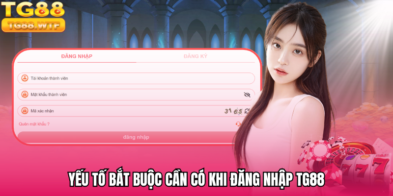 Yếu tố bắt buộc cần có khi đăng nhập TG88